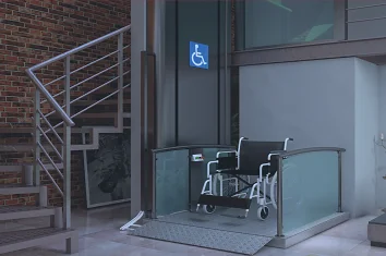 Plate-forme verticale pour handicapés
